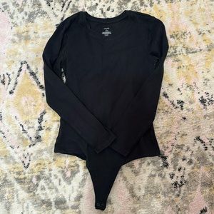 Nuuds ribbed black bodysuit